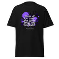Speak Up Lavender On My Mind T-Shirt, Adult, Unisex, Short Sleeve, Black Front - Lavender On My Mind