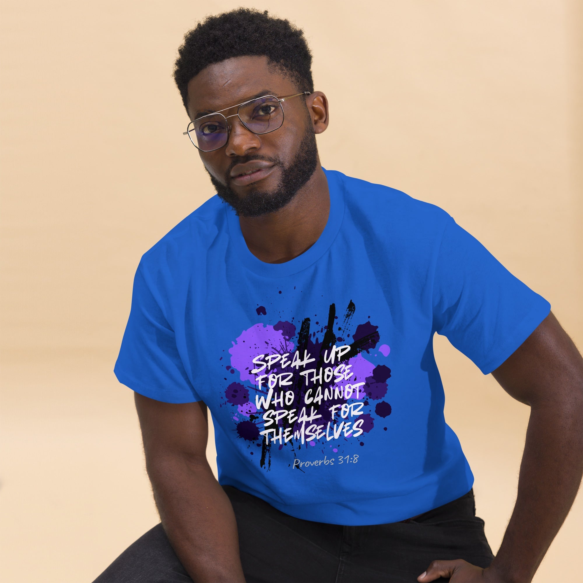 Speak Up Lavender On My Mind T-Shirt, Adult, Unisex, Short Sleeve, Speak Up Graphic Tee Blue - Lavender On My Mind