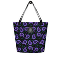 Black & Purple Paisley Large Lavender On My Mind Tote Bag - The Lavender StoreThe Lavender StoreTote BagThe Lavender Store