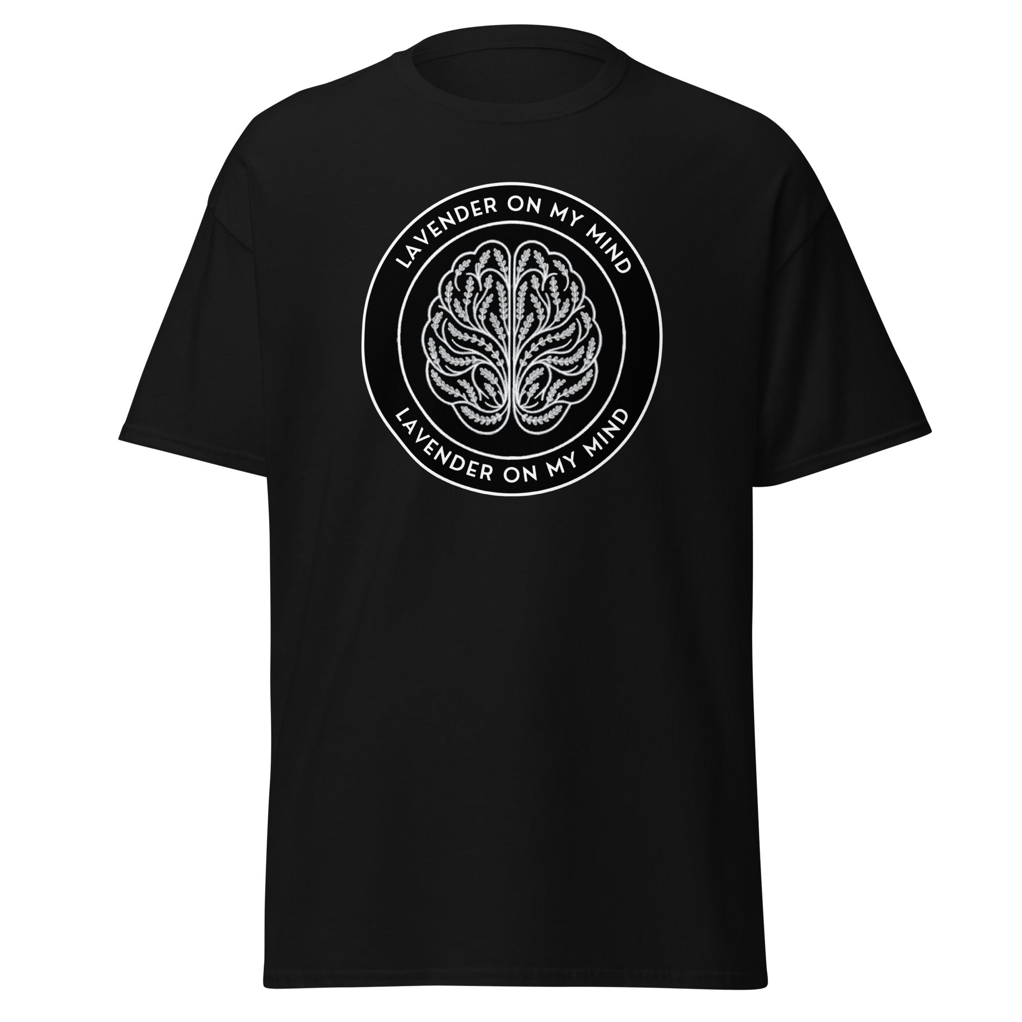 Black Logo Adult Shirt in Black - Lavender On My Mind