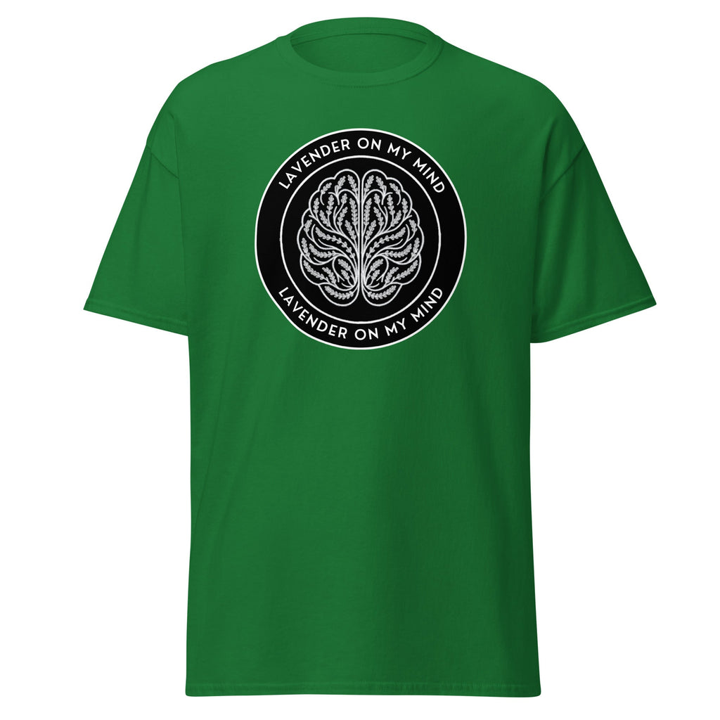 Black Logo Adult T-Shirt Green - Lavender On My Mind, Unisex, Short Sleeve,  black, navy, graphite heather, and turf green.