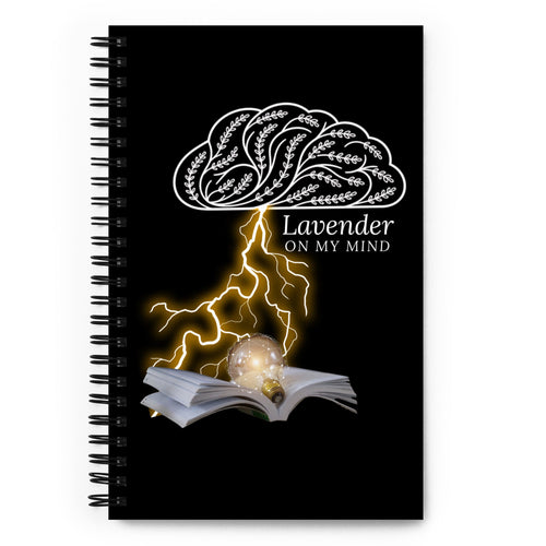 Lavender On My Mind, Brain Storm Blank, Spiral Bound Notebook or Journal - The Lavender Store