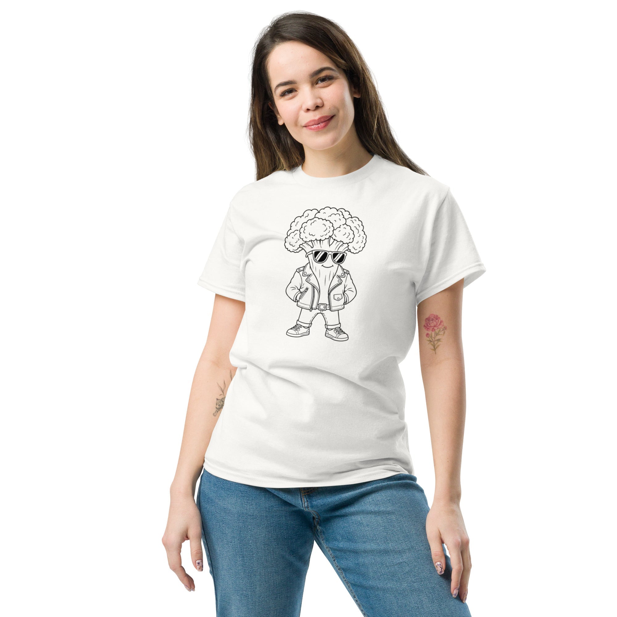 Cool Kid Broccoli Adult T-Shirt - The Lavender Store