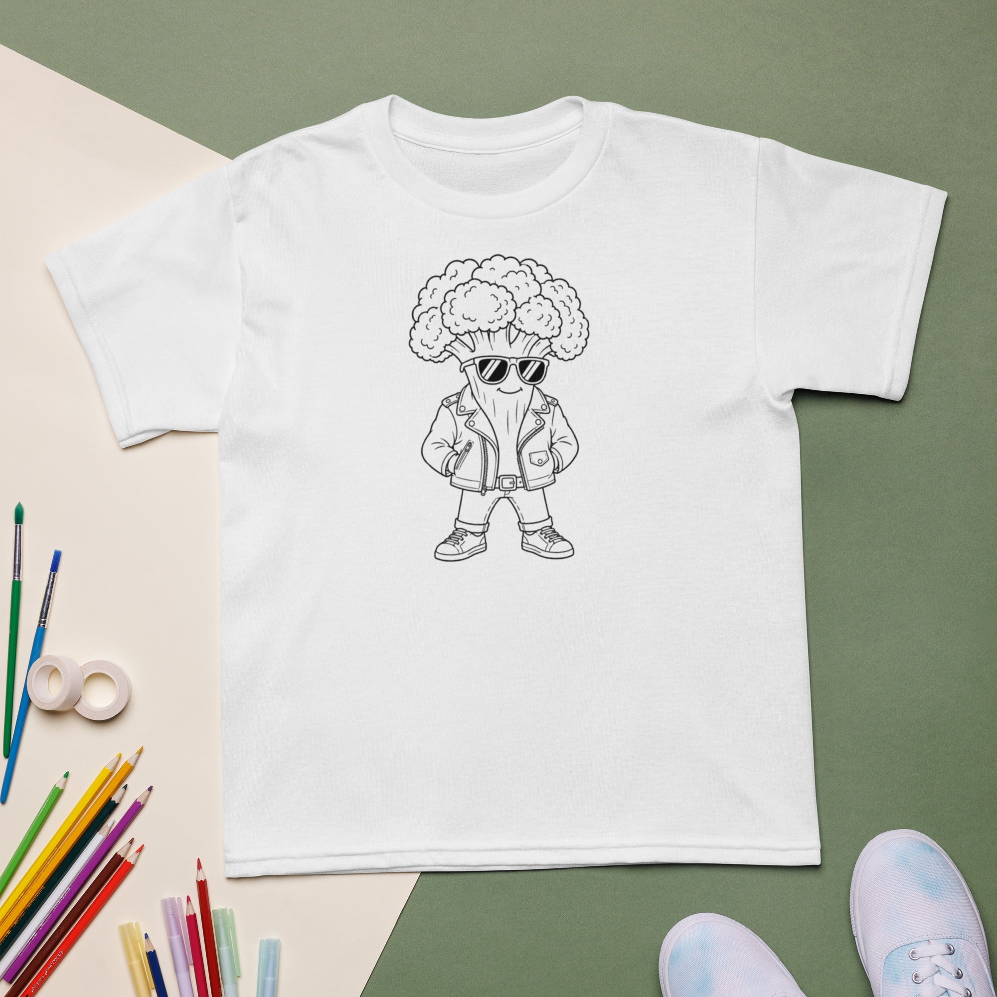 Cool Kid Broccoli Youth T-Shirt - The Lavender Store