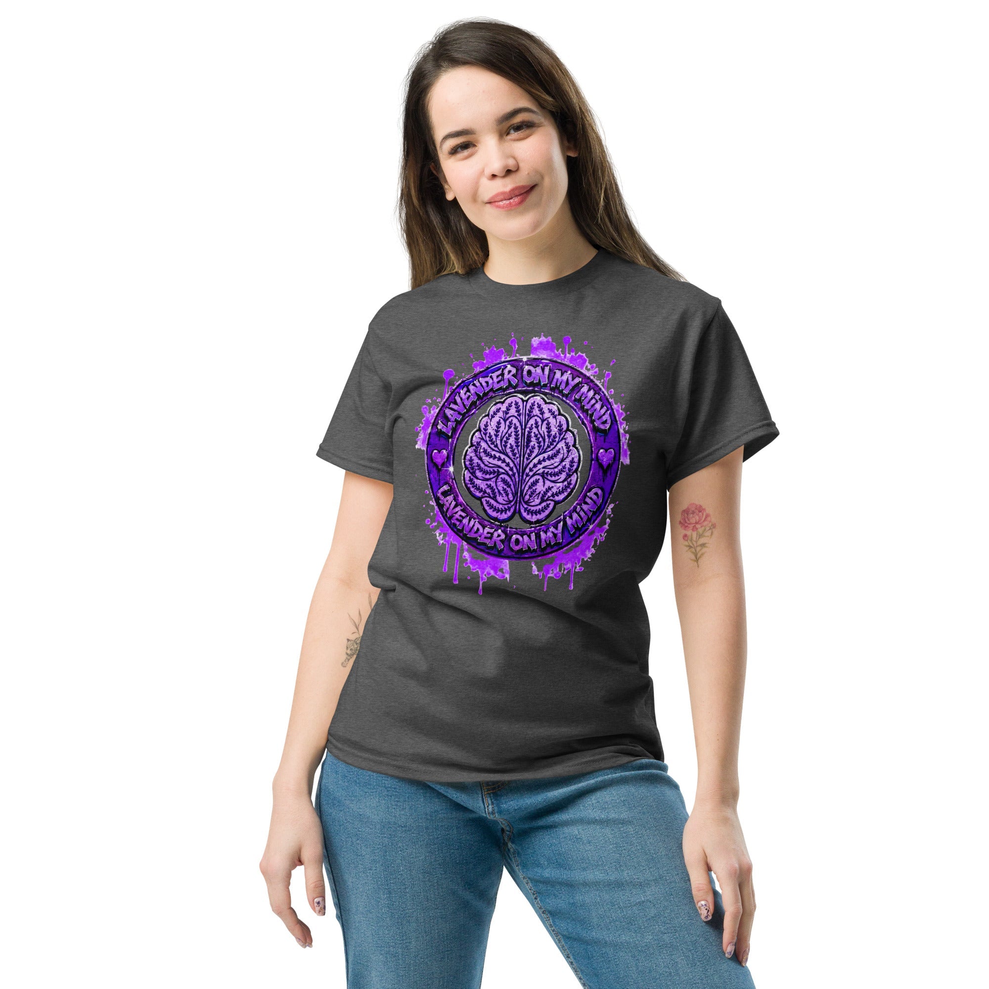 Lavender On My Mind Graffiti Logo T- Shirt - The Lavender Store