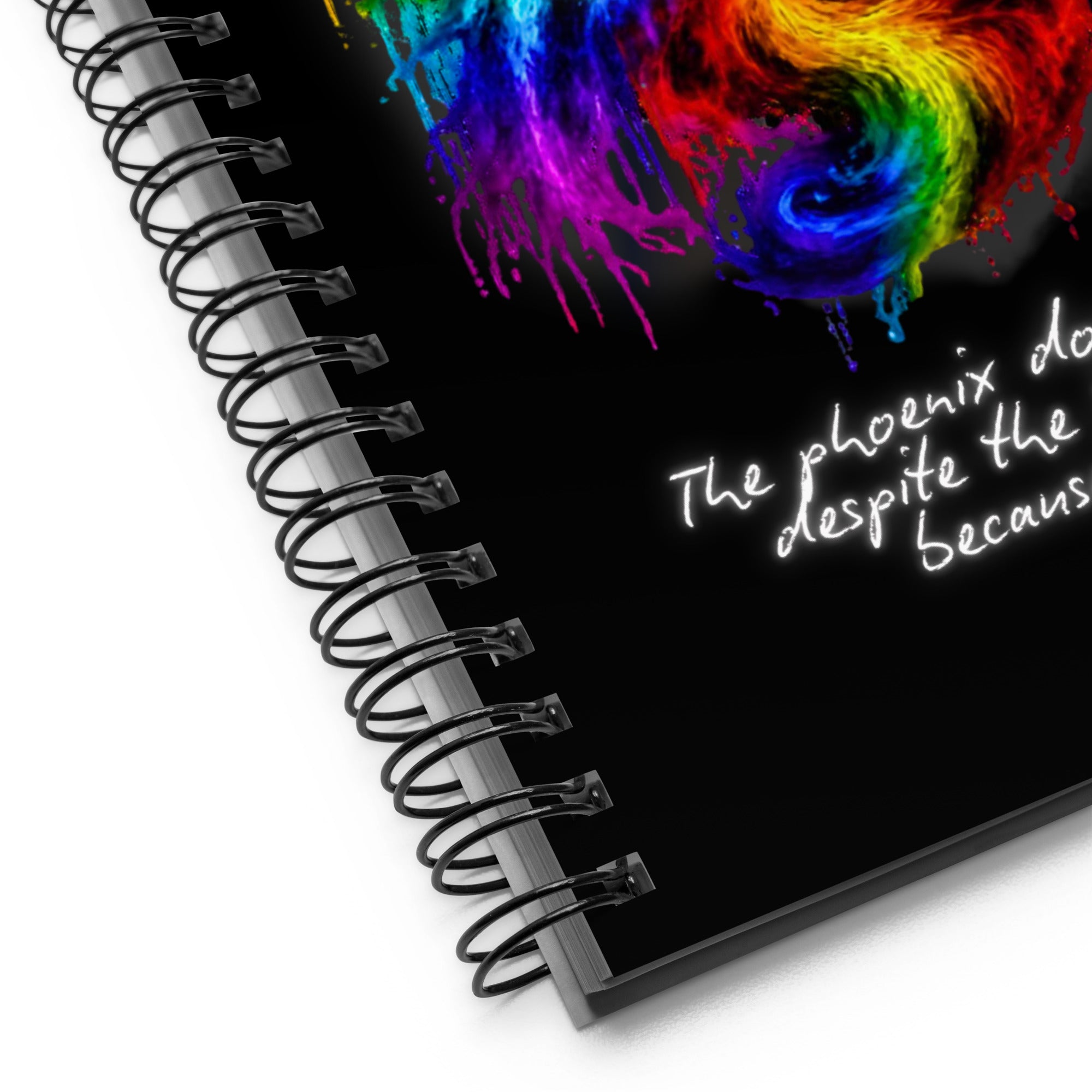 lavender on my mind rise above rainbow phoenix spiral notebook