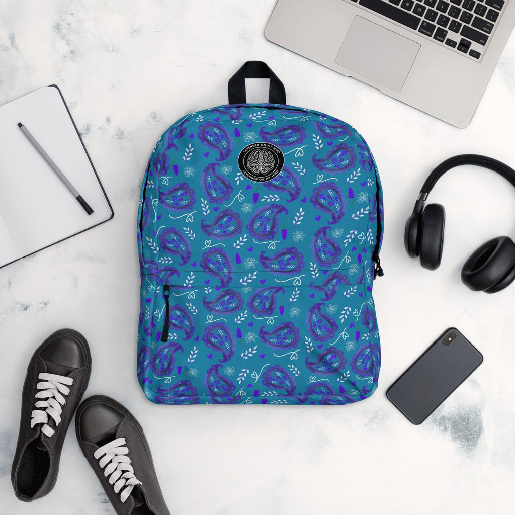 Paisley On My Mind Blue Lavender On My Mind Backpack - The Lavender StoreBackpackBackpackThe Lavender StoreThe Lavender Store