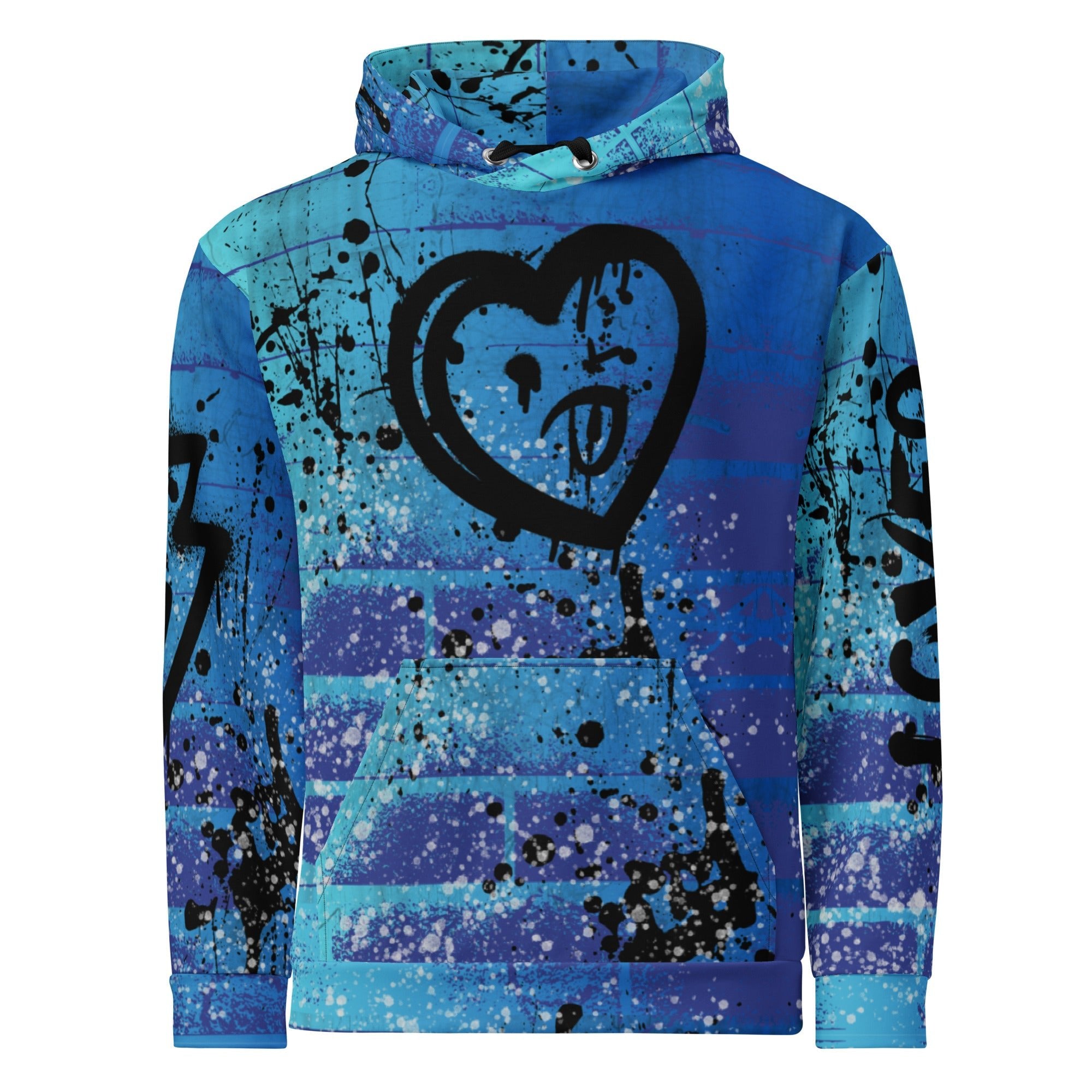 Playful Heart Blue Hoodie - The Lavender Store