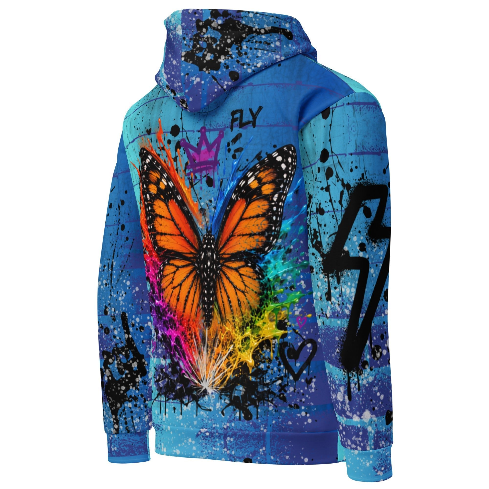 Playful Heart Blue Hoodie - The Lavender Store