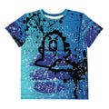RAWR T-Shirt (Youth) - Lavender On My Mind, The Lavender Store, Shirt Sleeve, Unisex, in blue with dinosaur, lightning bolt